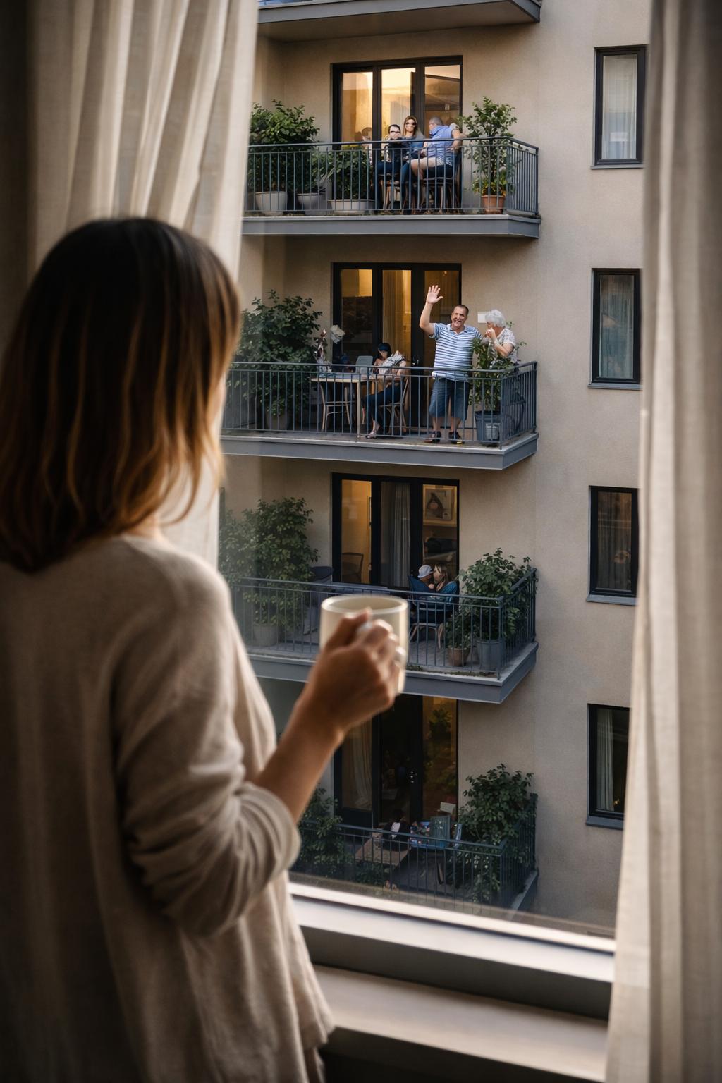 מעצבת עובדת באתר בנייה